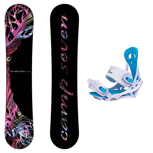 Camp Seven Featherlite snowboard with Siren Mystic bindings