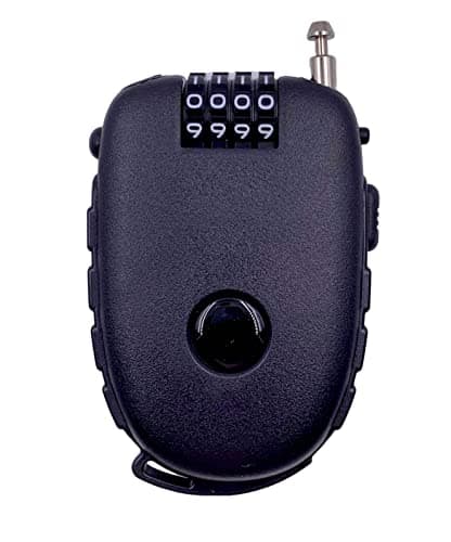 Bosvision 4-Digit Combination Lock with 3 ft Retractable Cable
